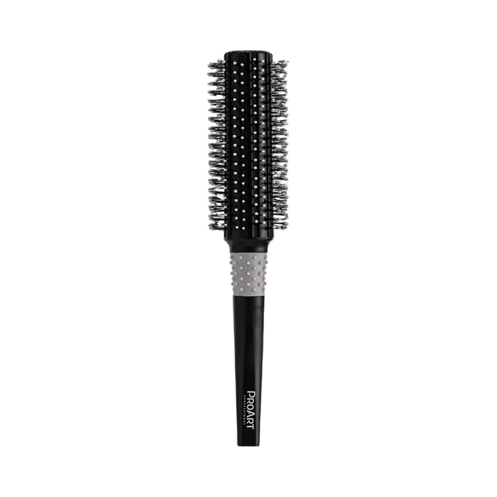 Escova Proart Antiestática 24mm com cerdas pretas e brancas e cabo preto